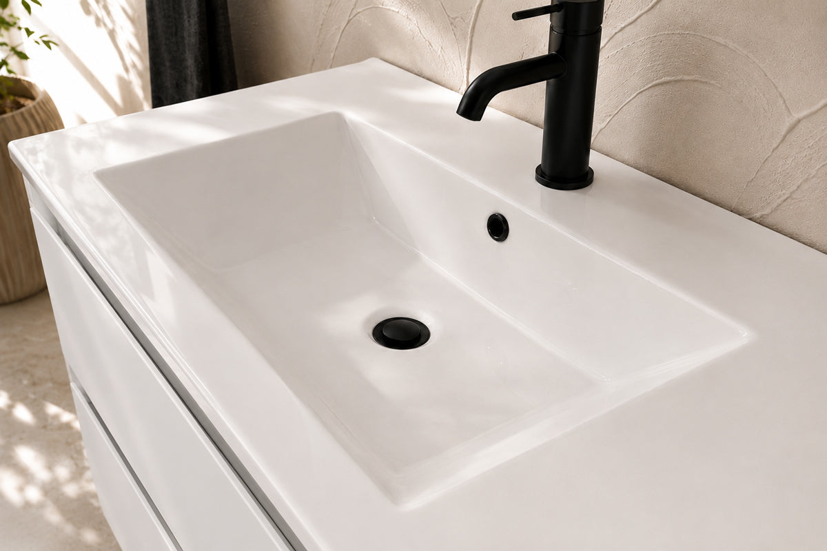 Simena Bathroom Cabinet - White 30" - 3