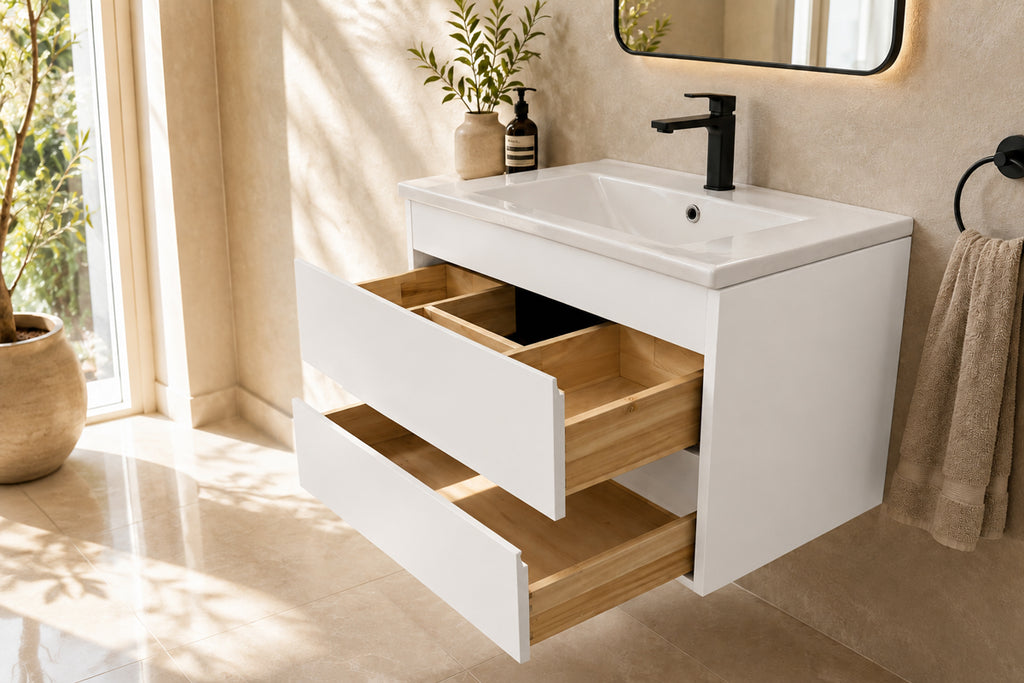 Simena Bathroom Cabinet - White 30" - 5