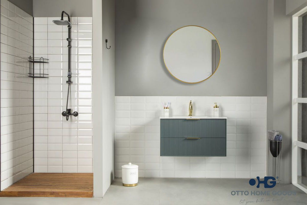 Sorrento Bathroom Cabinet - Forest Green 24"