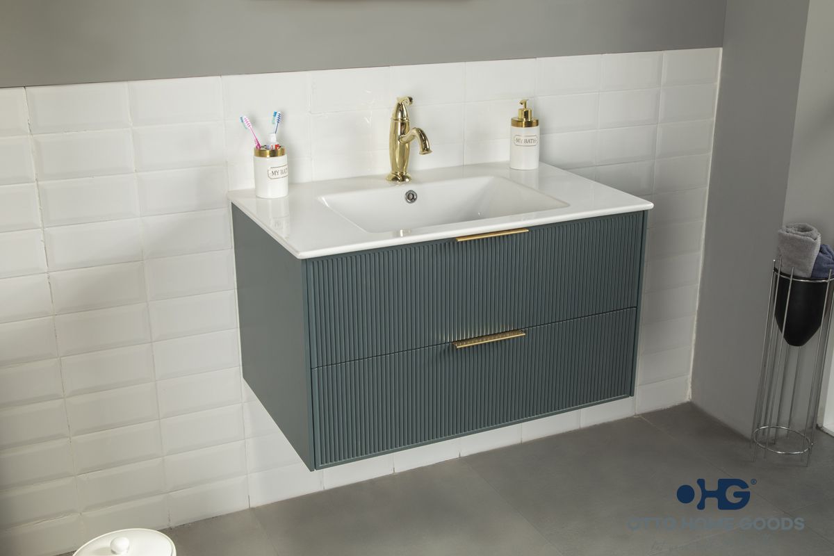 Sorrento Bathroom Cabinet - Forest Green 24" - 2