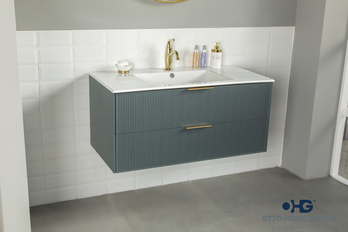 Sorrento Bathroom Cabinet - Forest Green 36" - 2