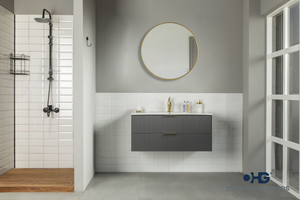 Sorrento Bathroom Cabinet - Pepper 36"