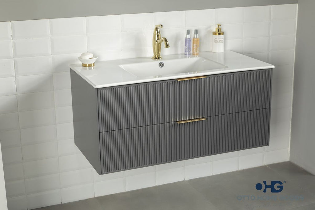 Sorrento Bathroom Cabinet - Pepper 36" - 2