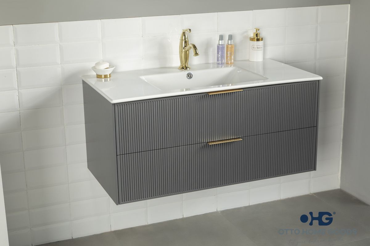 Sorrento Bathroom Cabinet - Pepper 36" - 2