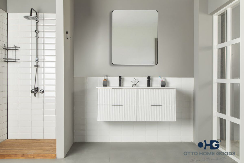 Sorrento Bathroom Cabinet - White 48"