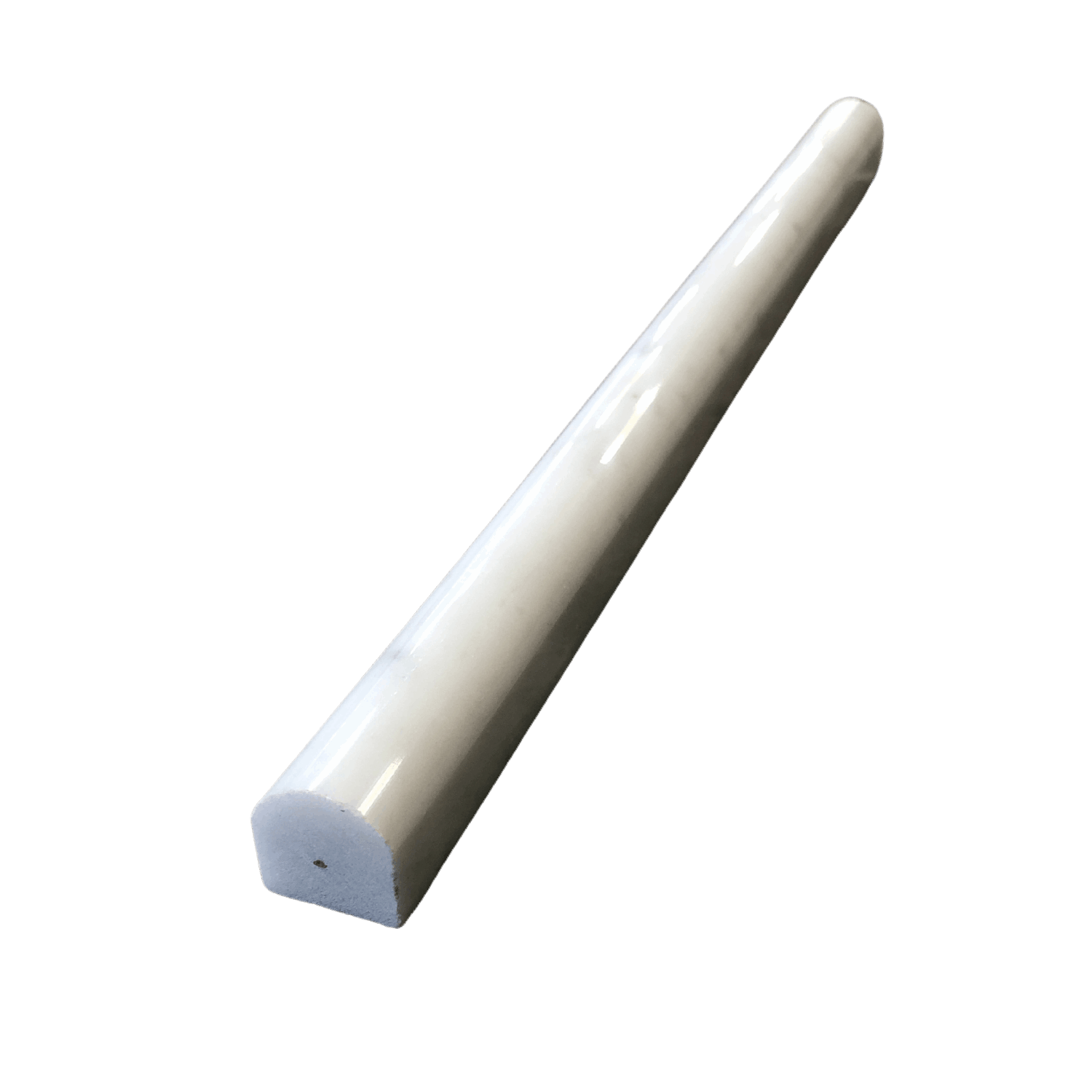 Arabescato Polished Marble Pencil Moulding, 3/4"x12