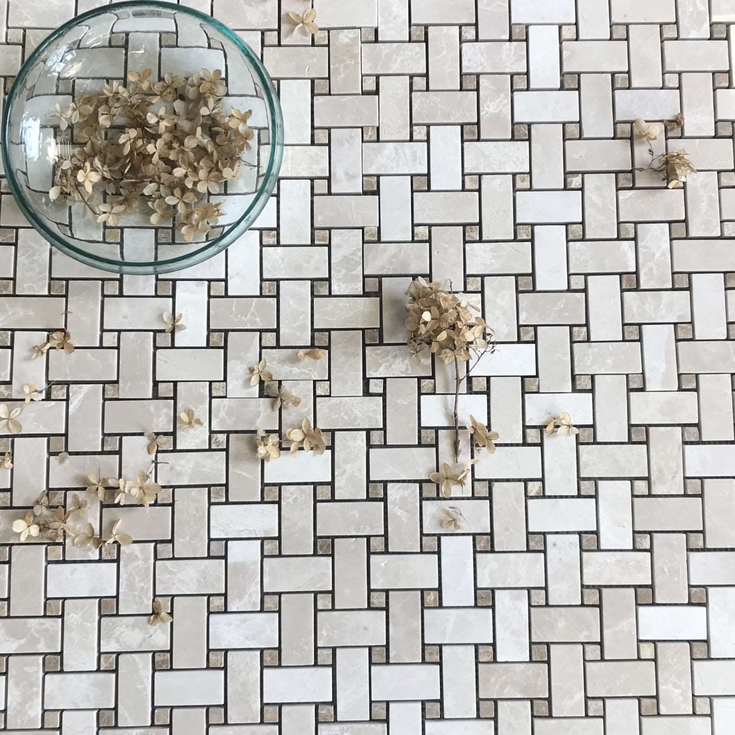 Botticino Basketweave Luxurious Marble Mosaics I VanitySale