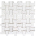 High-Quality Basketweave Mosaics-Polished Marble Mosaic