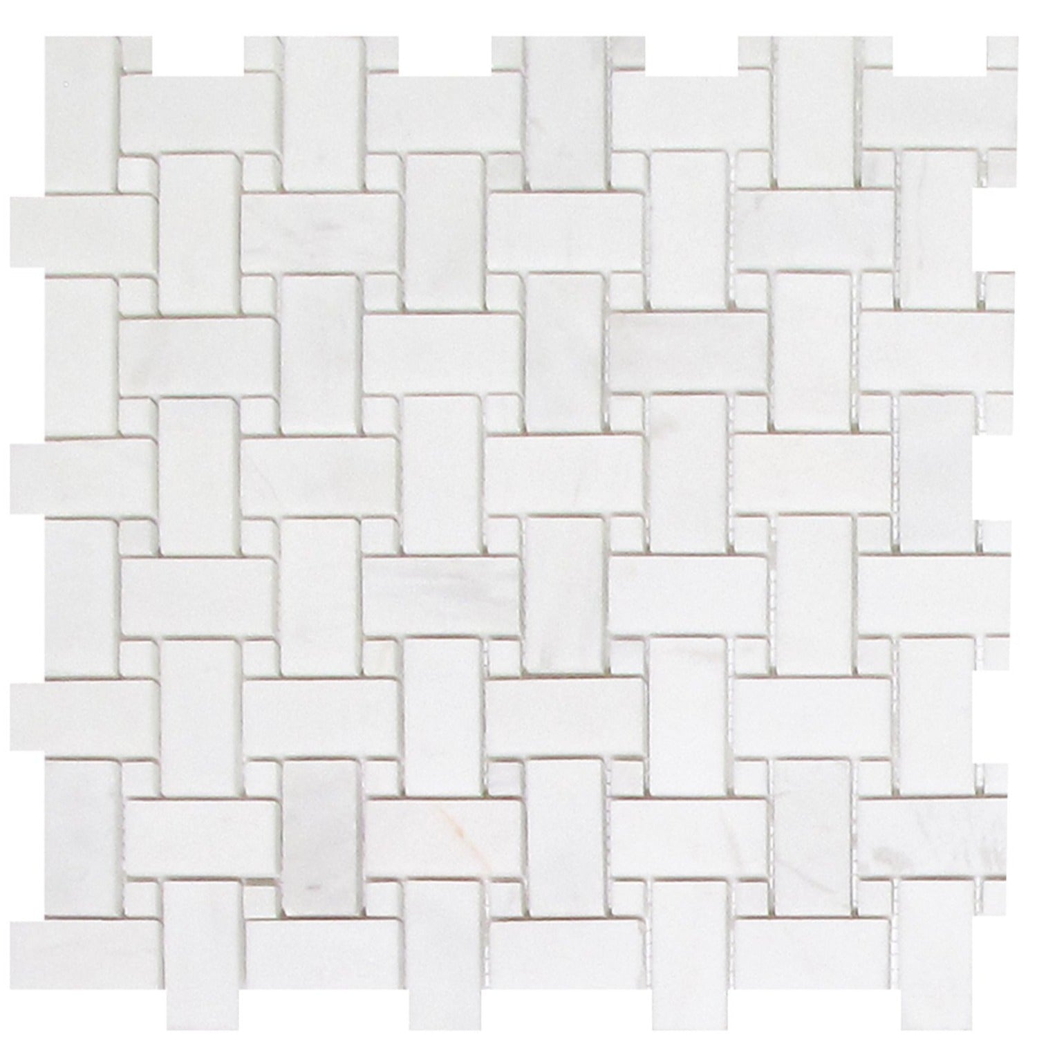 High-Quality Basketweave Mosaics-Polished Marble Mosaic