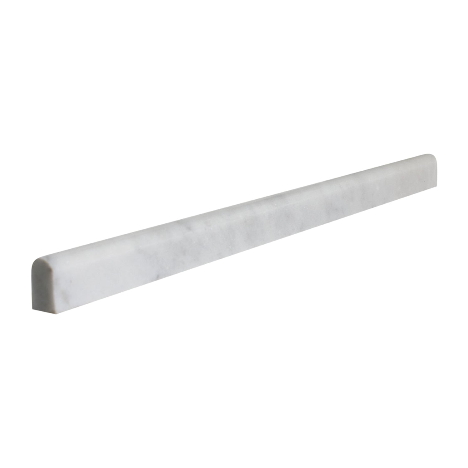 Imperial Carrara Pencil Moulding Polished White Marble 3/4 inch x...