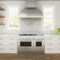 Water Jet Feather Thassos Marble Polished & White Carrara Polishe...