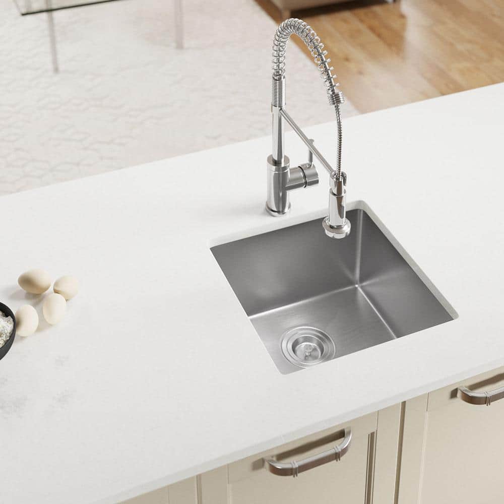 17'' Quality Stainless Steel Single Bowl Sink | VanitySale