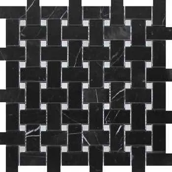 12x12 Nero Marquina Marble Tile with White Vein Polished